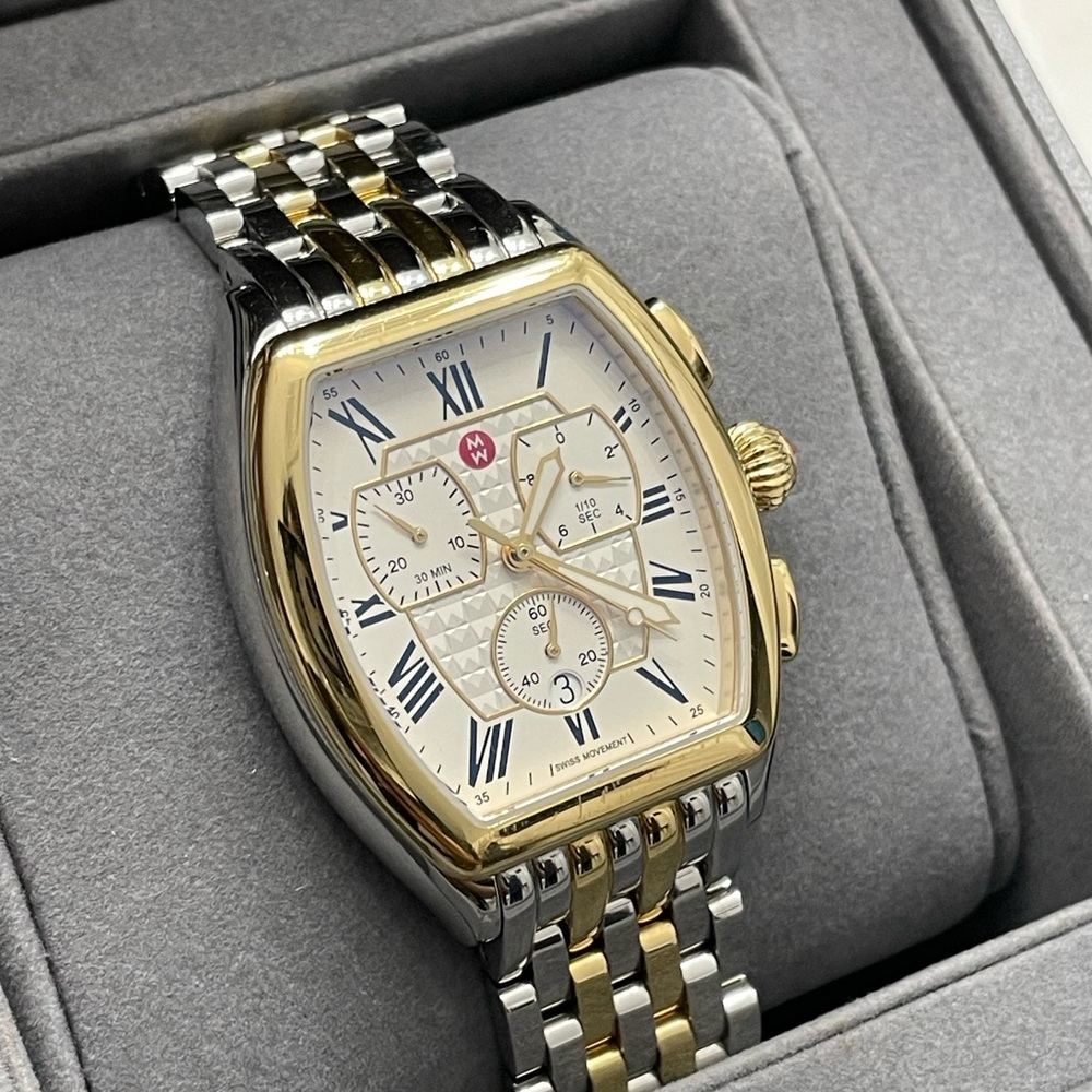 Michele Releve Two Tone Gold & Silver Watch - Picture 2 of 16